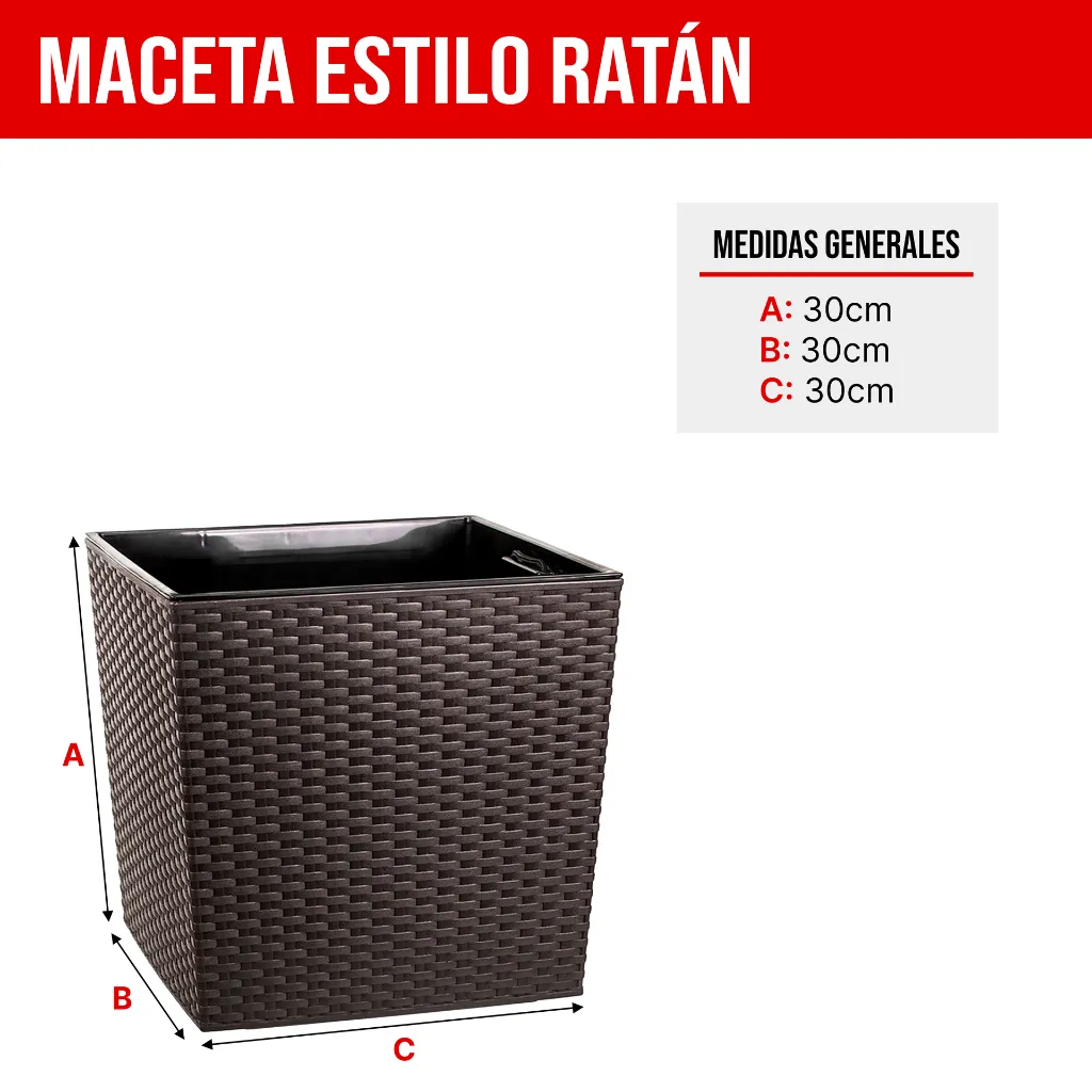 4. MCX088000 MACETA CUADRADA ESTILO RATÁN 30X30X30 - MARRON MORO.webp