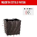 4. MCX088000 MACETA CUADRADA ESTILO RATÁN 40X40X40 - MARRON MORO.webp