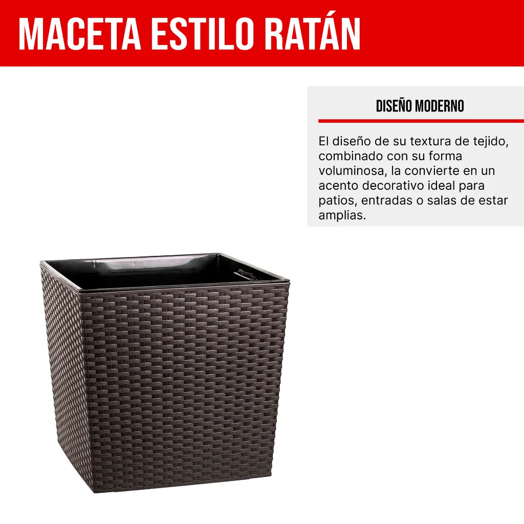 3. MCX088000 MACETA CUADRADA ESTILO RATÁN 40X40X40 - MARRON MORO.webp