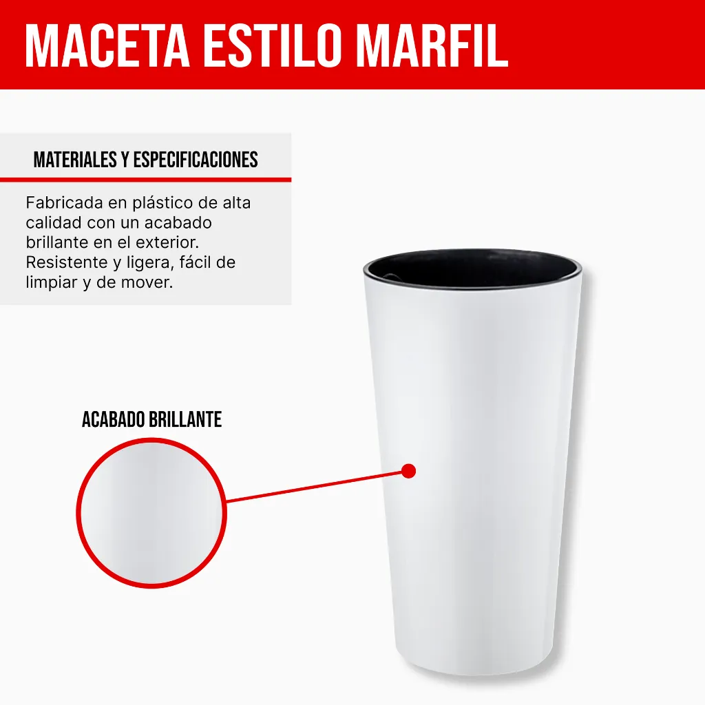 2. MCX090000 MACETA REDONDA ESTILO MARFIL Ø26X46 - BLANCO.webp