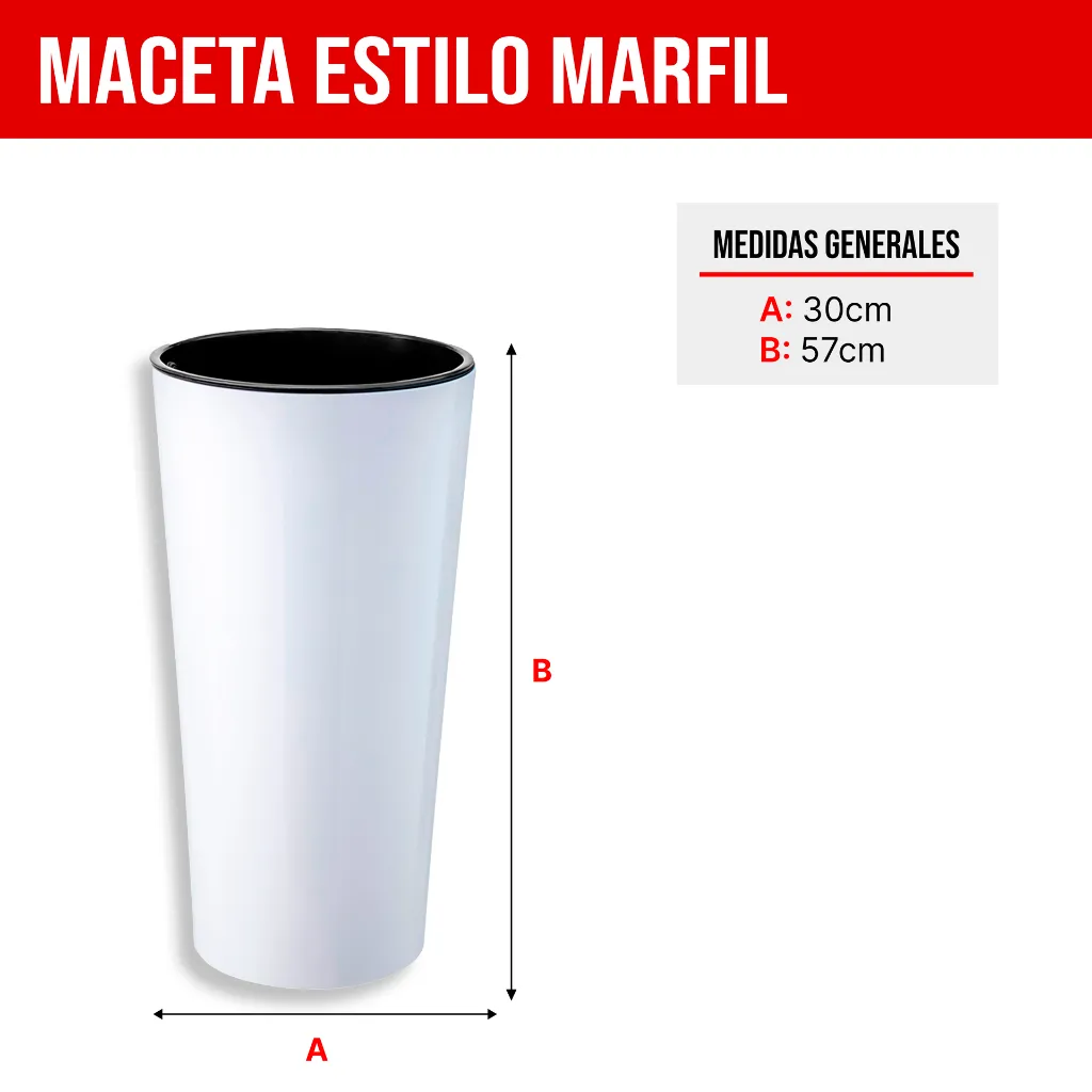 4. MCX091000 MACETA REDONDA ESTILO MARFIL Ø30X57 - BLANCO.webp