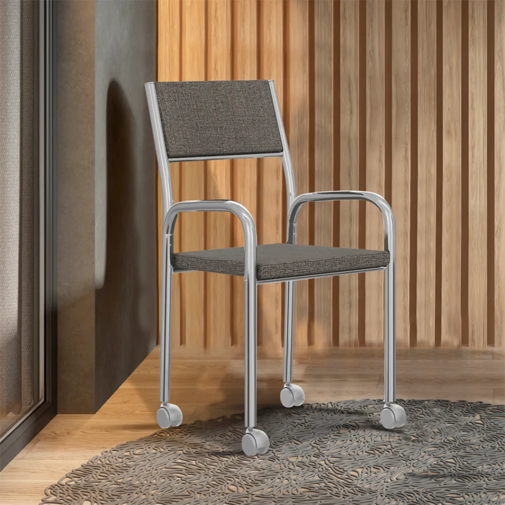 7. SILLA 1731 CRUEDAS DE ACERO CROMADO ASIENTO MOCCA.webp