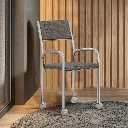 7. SILLA 1731 CRUEDAS DE ACERO CROMADO ASIENTO MOCCA.webp