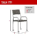 4. SILLA 1731 CRUEDAS DE ACERO CROMADO ASIENTO MOCCA.webp