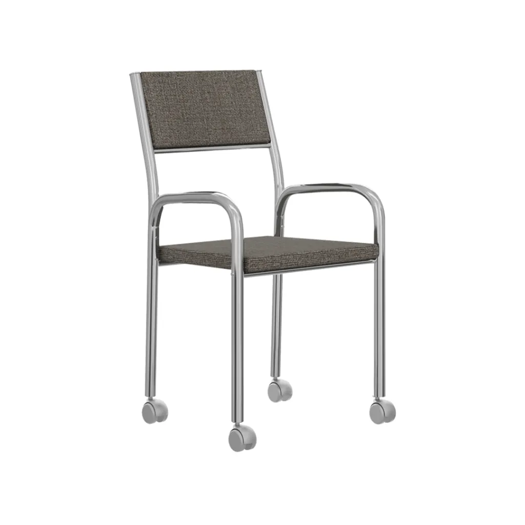 5. SILLA 1731 CRUEDAS DE ACERO CROMADO ASIENTO MOCCA.webp