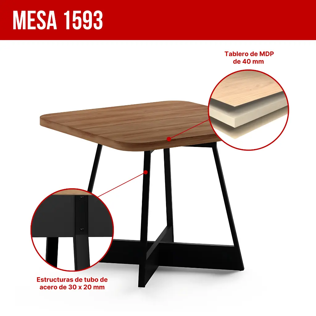 2. 1593 MESA CUADRADA TAPA NOGAL BASE NEGRA.webp