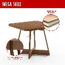 2. 1593 MESA CUADRADA TAPA NOGAL BASE FREIJO ROSE.webp