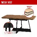 2. 1592 MESA RECTANGULAR TAPA NOGAL BASE NEGRA.webp