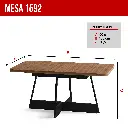 3. 1592 MESA RECTANGULAR TAPA NOGAL BASE NEGRA.webp