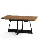 5. 1592 MESA RECTANGULAR TAPA NOGAL BASE NEGRA.webp