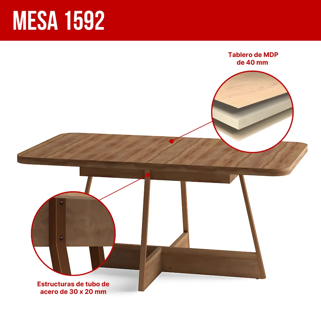 2. 1592 MESA RECTANGULAR TAPA NOGAL BASE FREIJO ROSE COBRE.webp