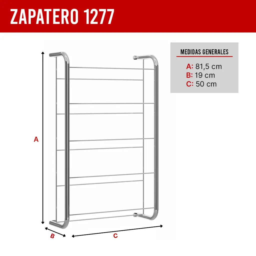 3. 1277 ZAPATERO DE PARED CROMADO.webp