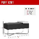 4. 1281 PUFF GRANDE BANDEJA BLANCO NEGRO CROMADO.webp