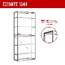 2. 1344 ESTANTE CON 5 REPIZAS Y BANDEJA BLANCO MATE CROMADO.webp