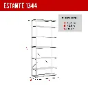 3. 1344 ESTANTE CON 5 REPIZAS Y BANDEJA BLANCO MATE CROMADO.webp