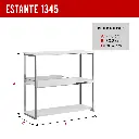 4. 1345 ESTANTE CON 3 REPIZAS Y BANDEJA BLANCO CROMADO.webp