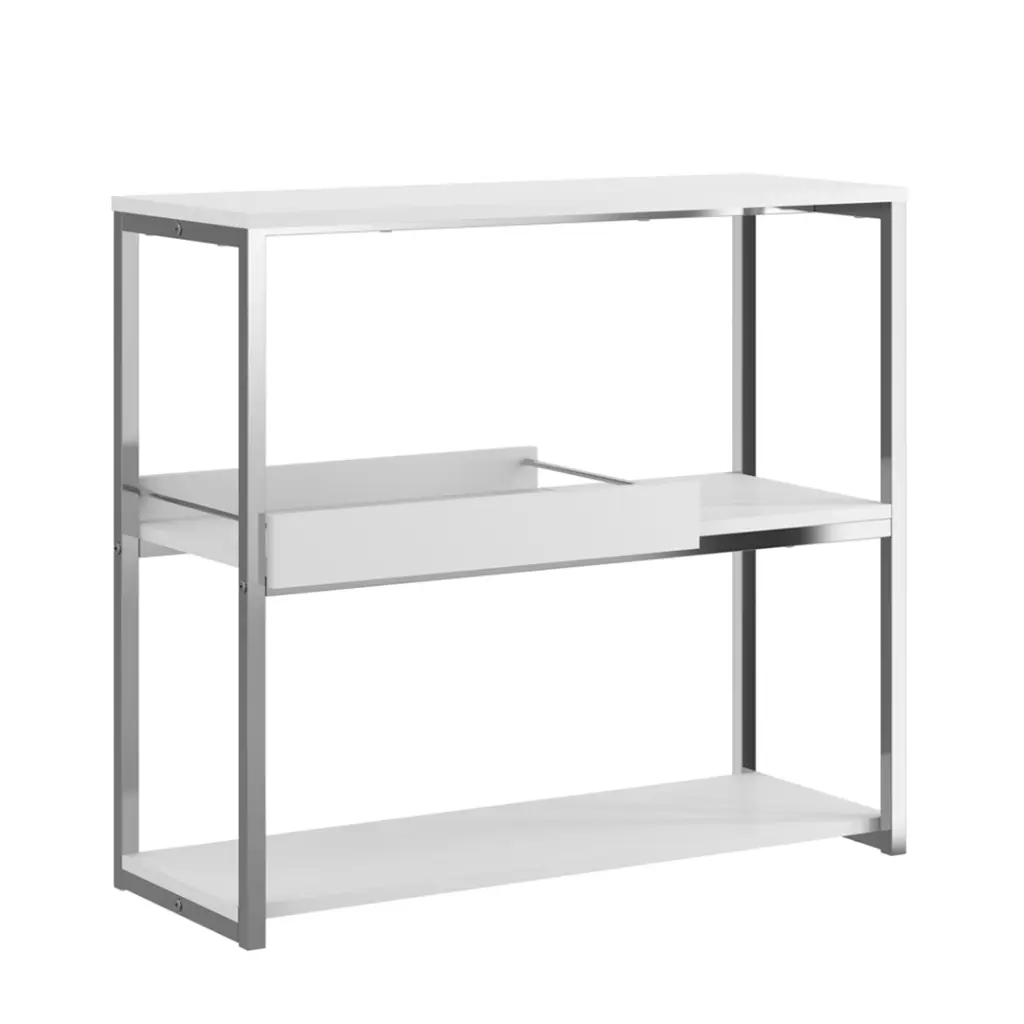 5. 1345 ESTANTE CON 3 REPIZAS Y BANDEJA BLANCO CROMADO.webp