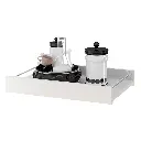 6. 1345 ESTANTE CON 3 REPIZAS Y BANDEJA BLANCO CROMADO.webp