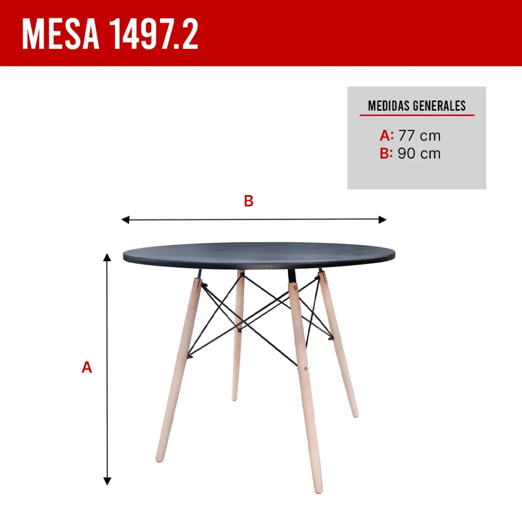 3. 6184 TAPA DE MESA REDONDA EAMES ∅90 NEGRO.webp