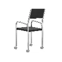 6. SILLA 1731 CON RUEDAS DE ACERO CROMADO ASIENTO NEGRO.webp