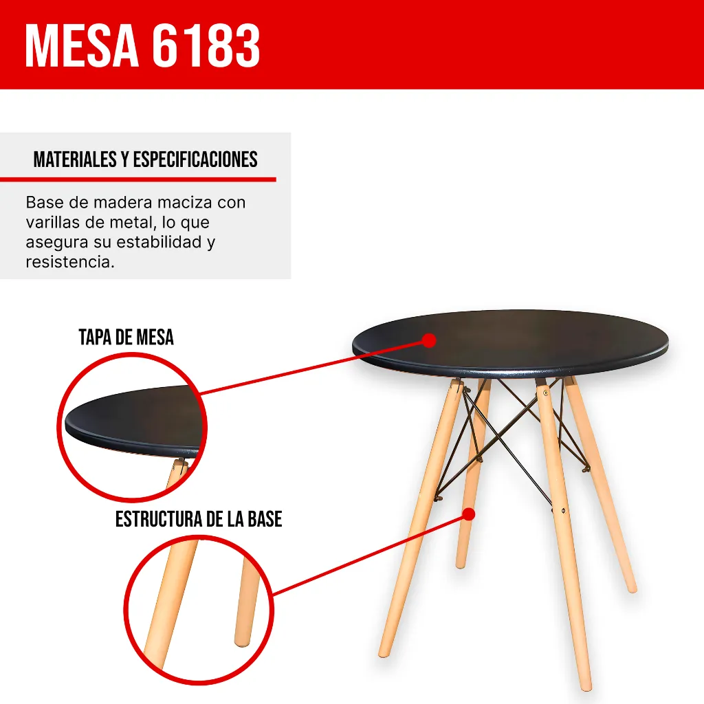 2. 6183 TAPA DE MESA REDONDA EAMES ∅70 NEGRO.webp