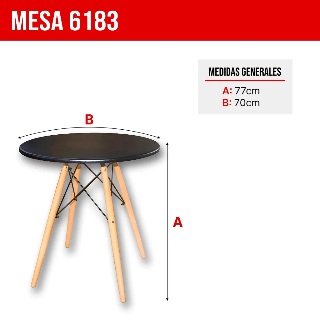 4. 6183 TAPA DE MESA REDONDA EAMES ∅70 NEGRO.webp