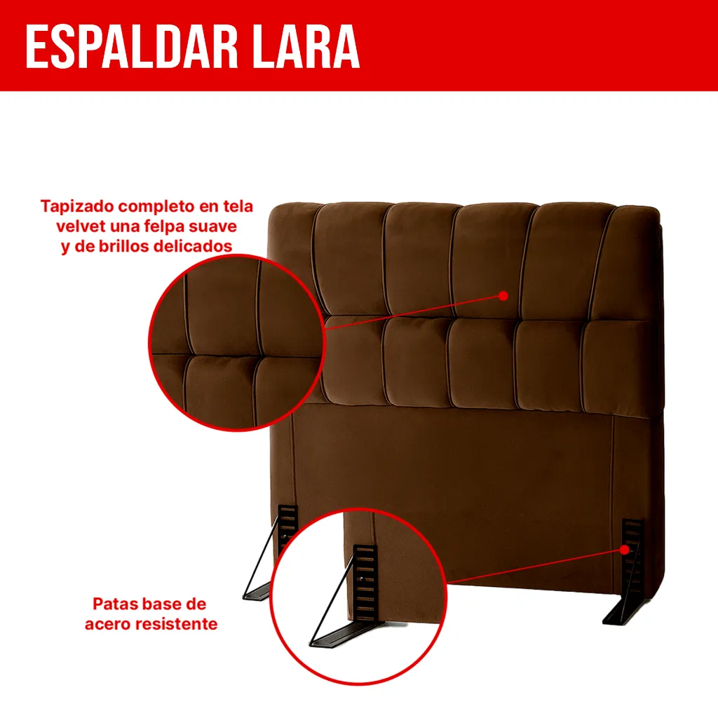 2. CABECERA LARA C160 - 100562 TECIDO PLATINIUM MARRON CAFE.webp