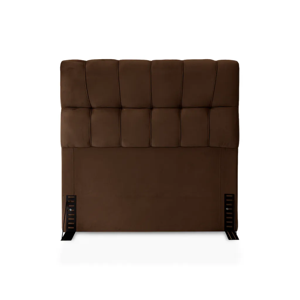 4. CABECERA LARA C160 - 100562 TECIDO PLATINIUM MARRON CAFE.webp