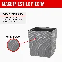 2. MCX078000 MACETA CUADRADA ESTILO PIEDRA 40X40X40 - PLOMO.webp