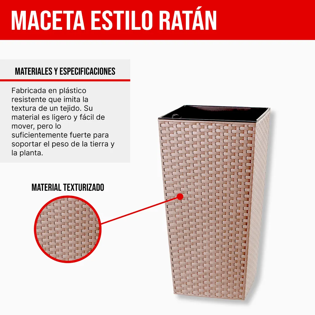 2. MCX085000 MACETA CUADRADA ESTILO RATÁN 25X25X46 - MARRON CAP..webp