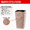 2. MCX085000 MACETA CUADRADA ESTILO RATÁN 25X25X46 - MARRON CAP..webp