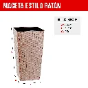 4. MCX085000 MACETA CUADRADA ESTILO RATÁN 25X25X46 - MARRON CAP..webp
