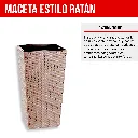 3. MCX085000 MACETA CUADRADA ESTILO RATÁN 25X25X46 - MARRON CAP..webp