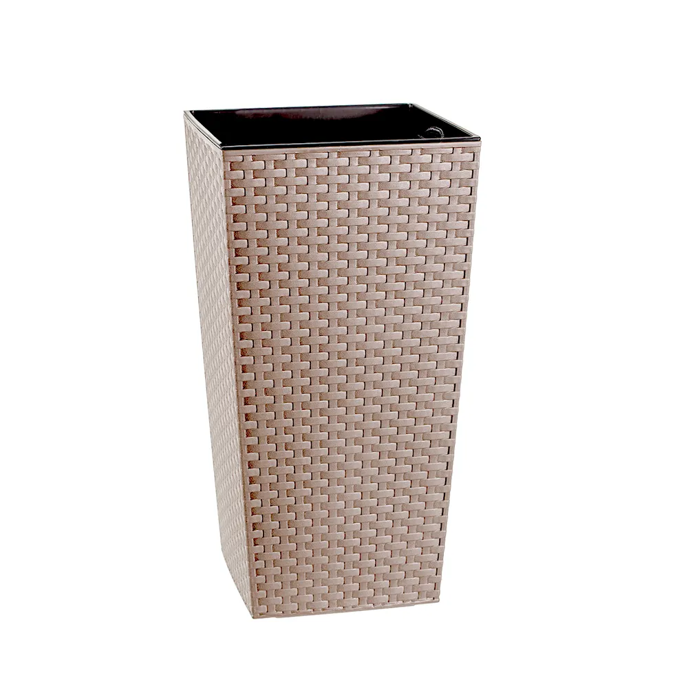 5. MCX085000 MACETA CUADRADA ESTILO RATÁN 25X25X46 - MARRON CAP..webp