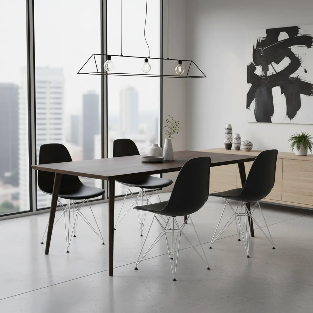 [5857 SILLA EAMES EIFFEL CROMADO/NEGRO] 5857 SILLA EAMES EIFFEL CROMADO/NEGRO