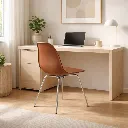 5899 SILLA EAMES FIT CROMADO/MARRON
