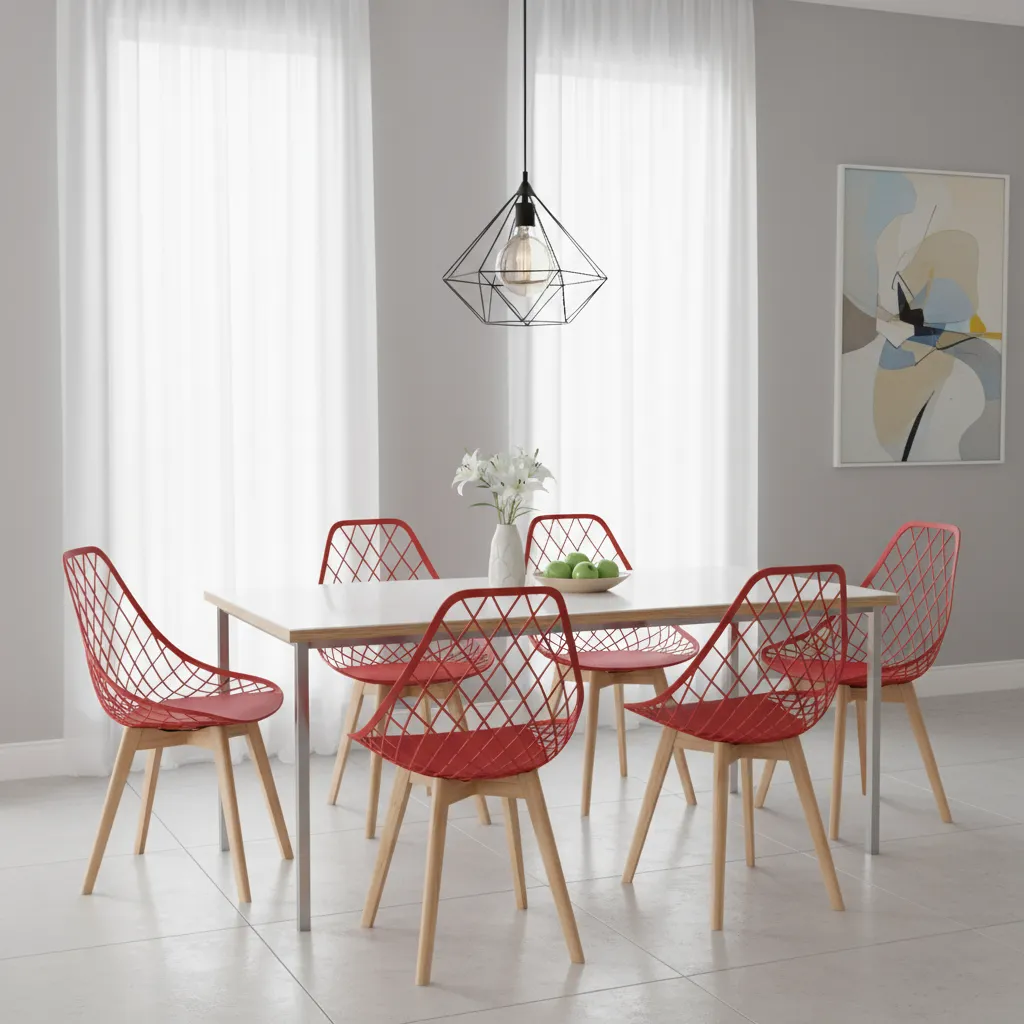 8811 SILLA KAYLA WOOD ROJO FALU