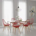 Silla Kayla Wood Rojo Falu
