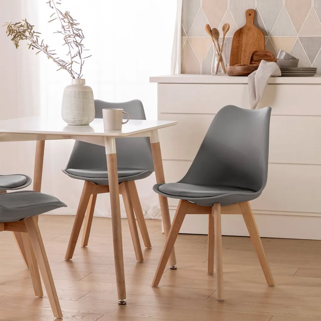 [5767 SILLA SAARINEN WOOD - GRIS] Silla Saarinen Gris