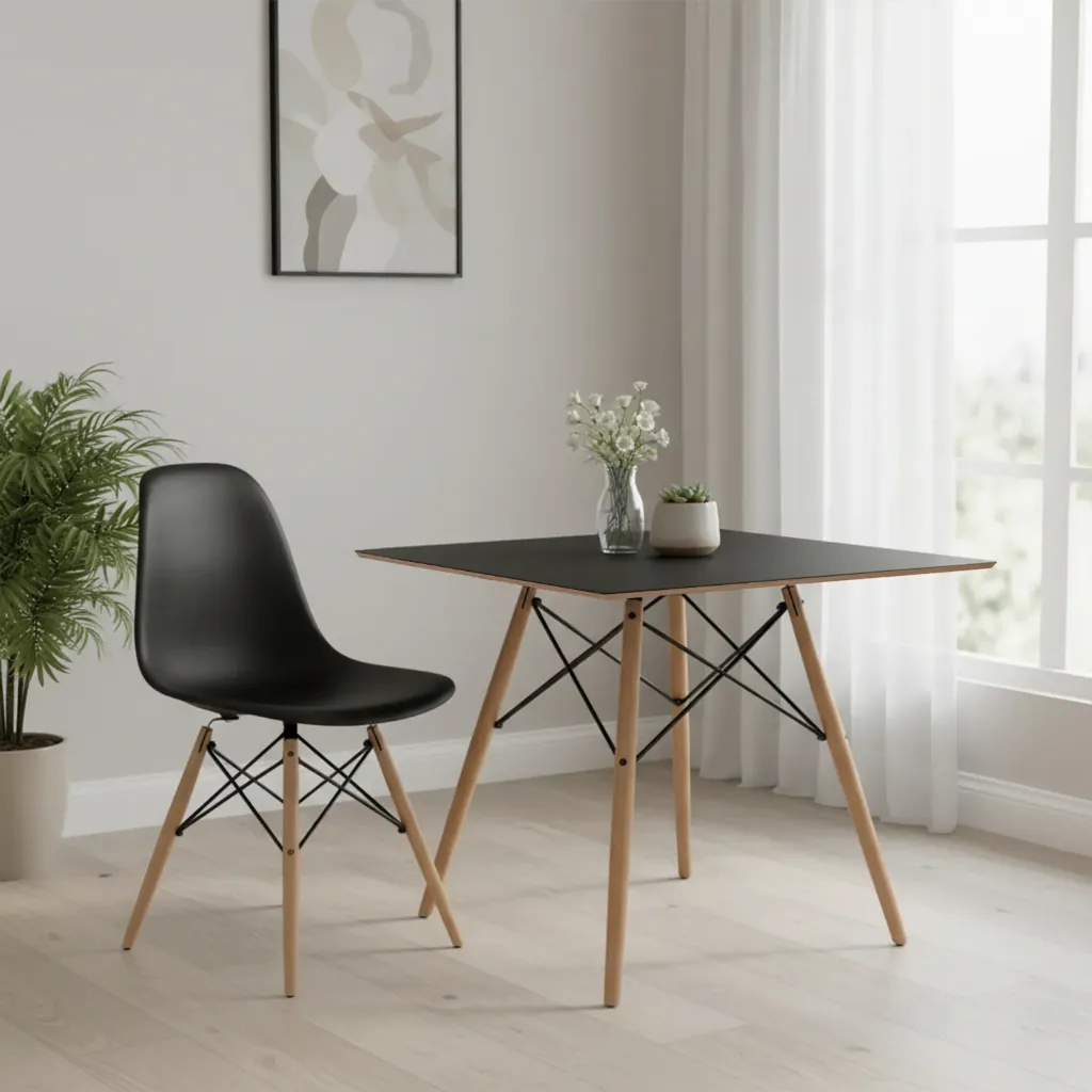 [114.2 TAPA DE MESA CUADRADO 90CM NEGRO] Mesas Paraty Quad Negro