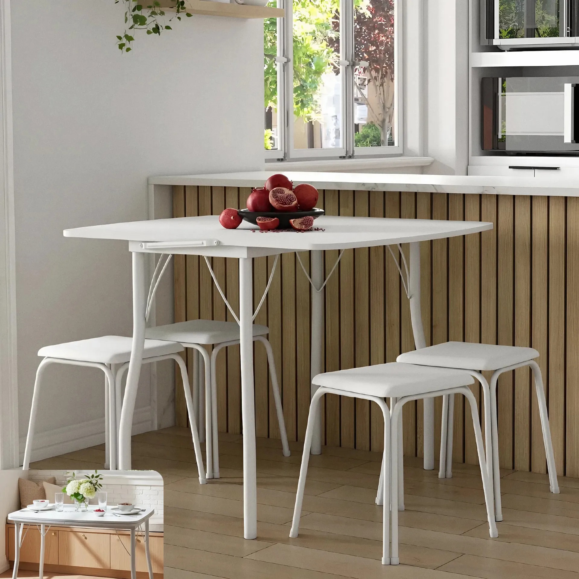 Mesa Plegable Twist Blanca