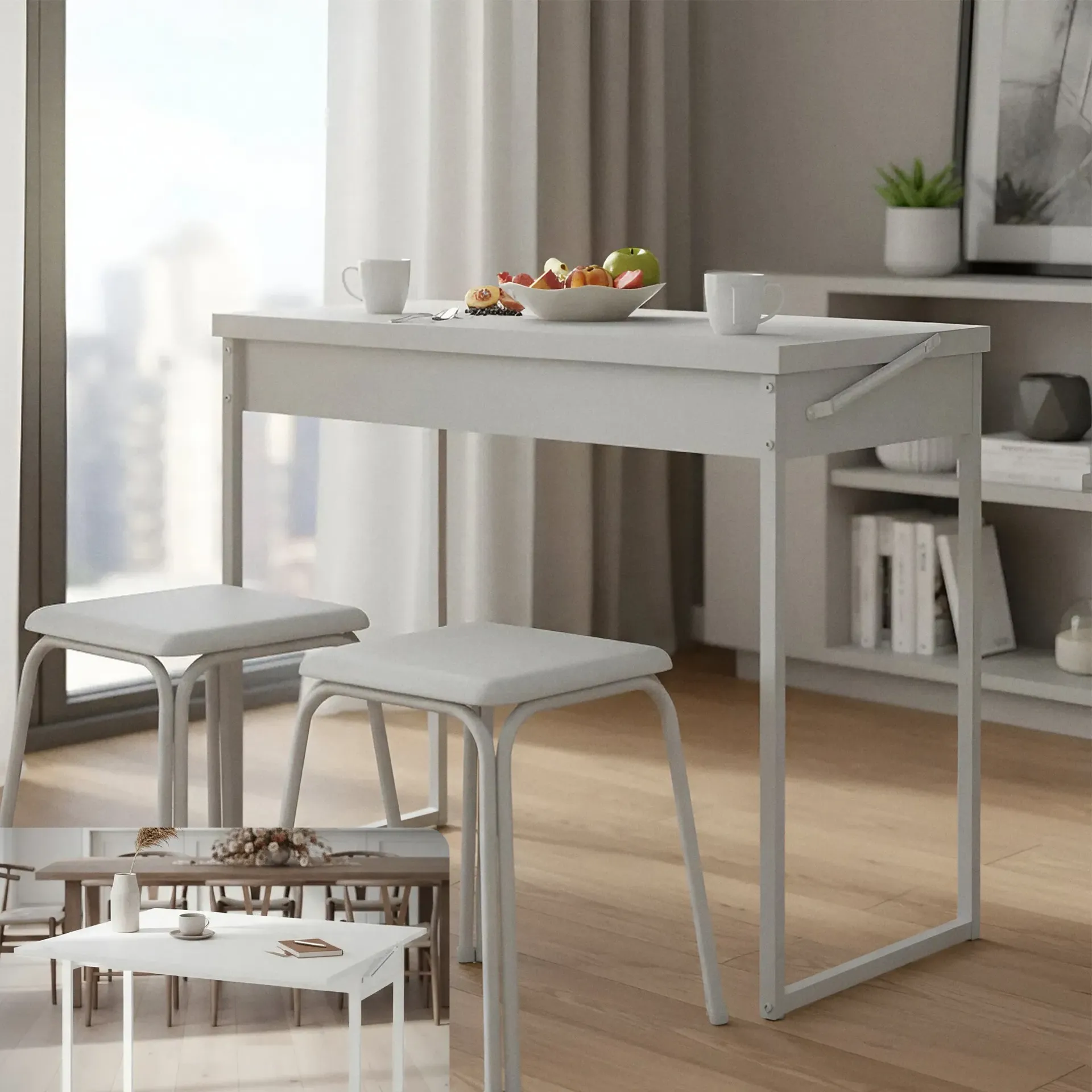 [1589 MESA PLEGABLE BLANCA] Mesa Vika Plegable Blanca