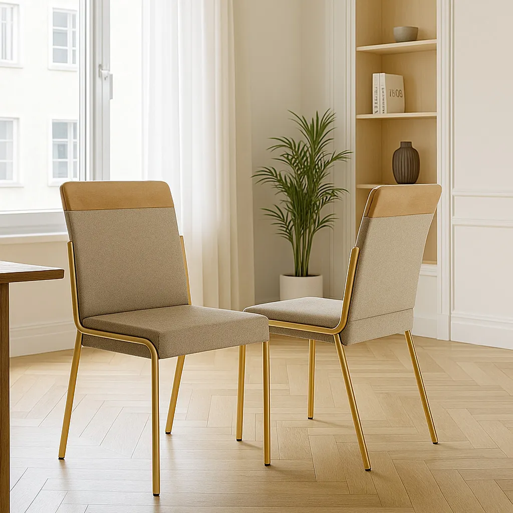 Silla Duo Bambu Dorado Mate