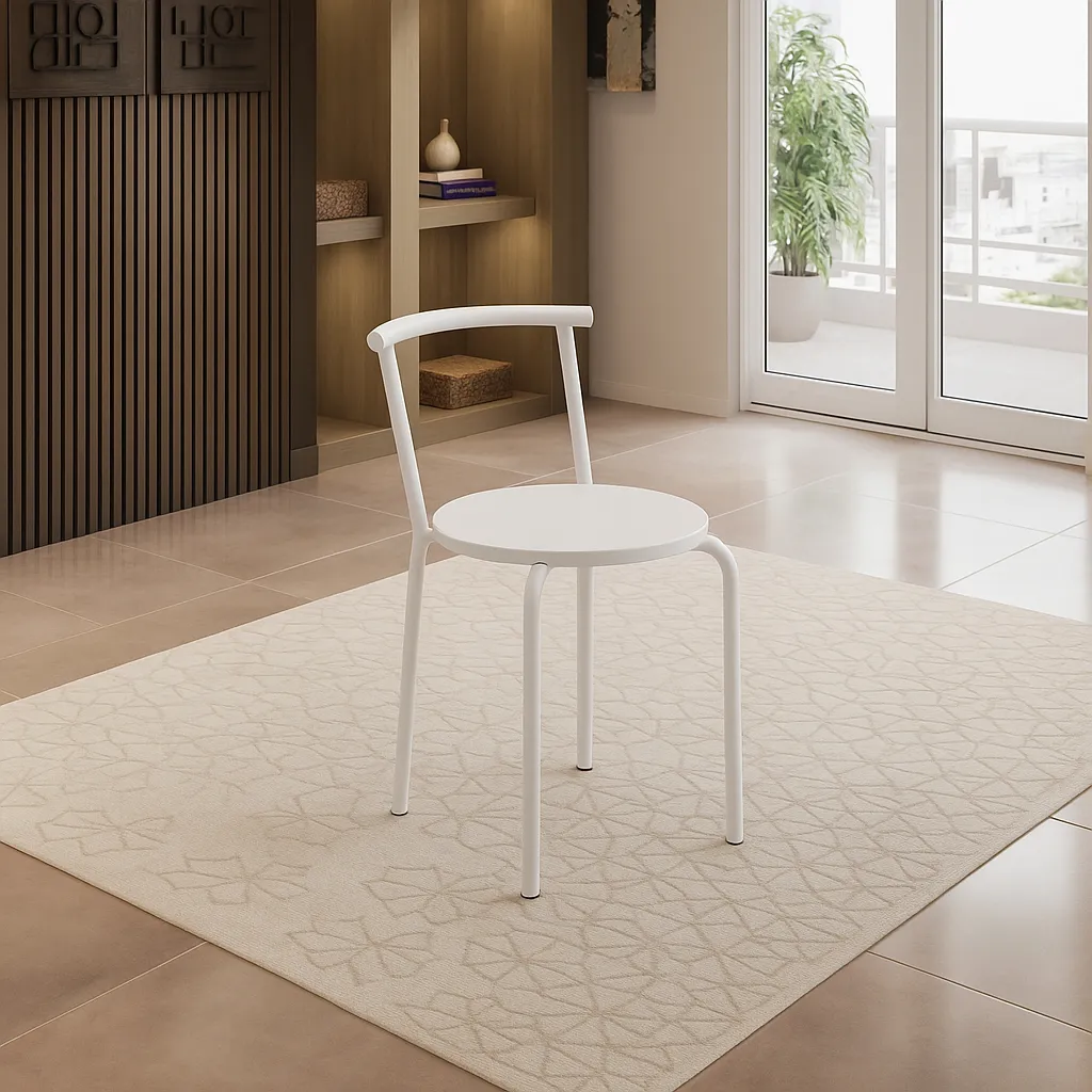 [105 BANQUETA BAJA BLANCO] Banqueta Baja Zena Blanco