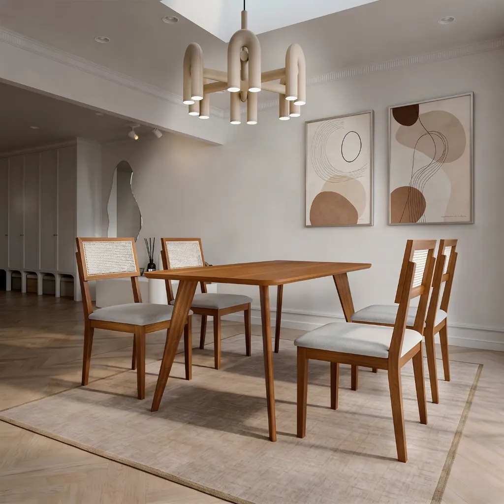 Mesa Acerola recta 130cm sin Vidrio | Madera - Cinamomo