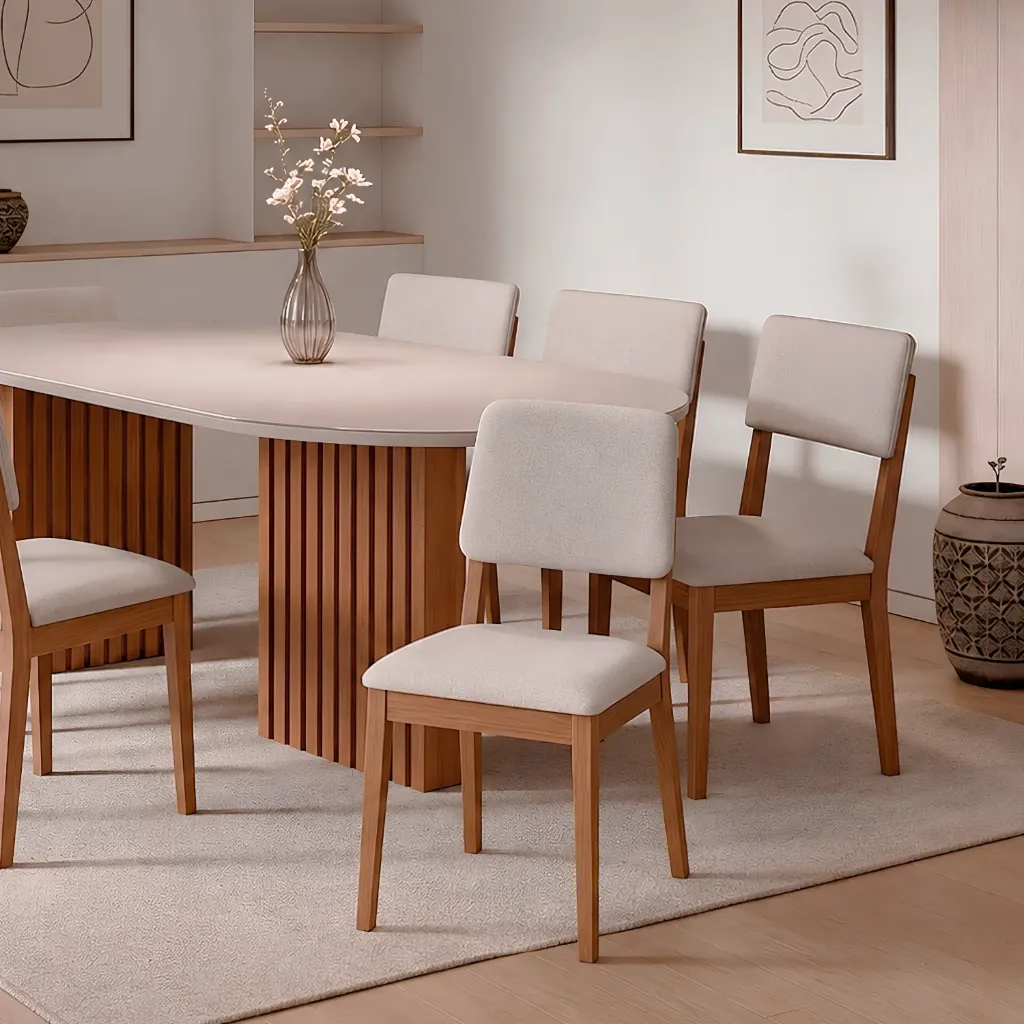 Silla Amarilis | Madera - Linho Cru