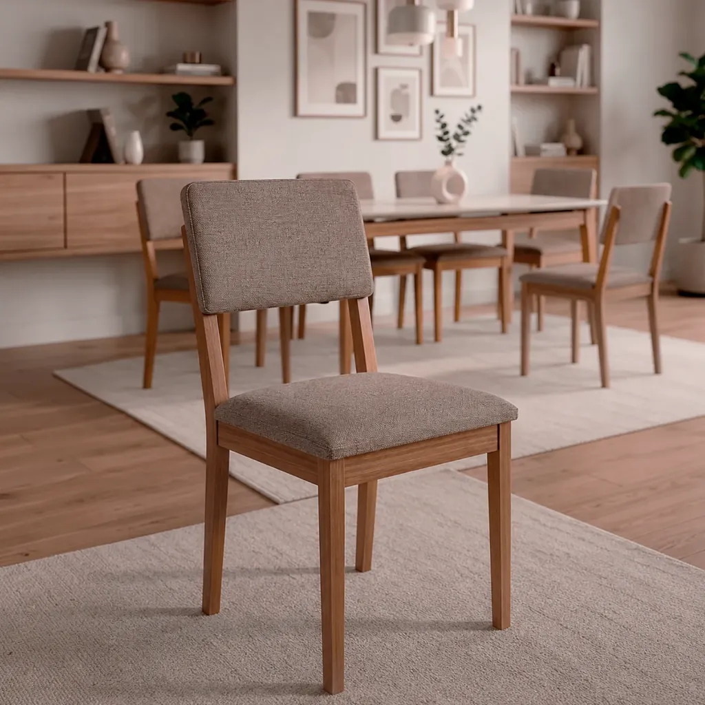 Silla Sabia | Madera - Lino Beige