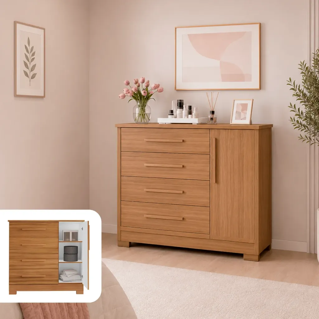 [NT5185 COMODA - 242 FREIJO TREND] Cómoda Malmo Freijo Trend