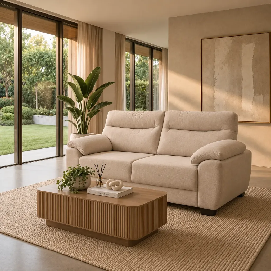 [251912 SOFA SERENA 3 ASIENTOS - 830 -  BERLIN LISO BEGE] SOFA SERENA 3P -  BEIGE