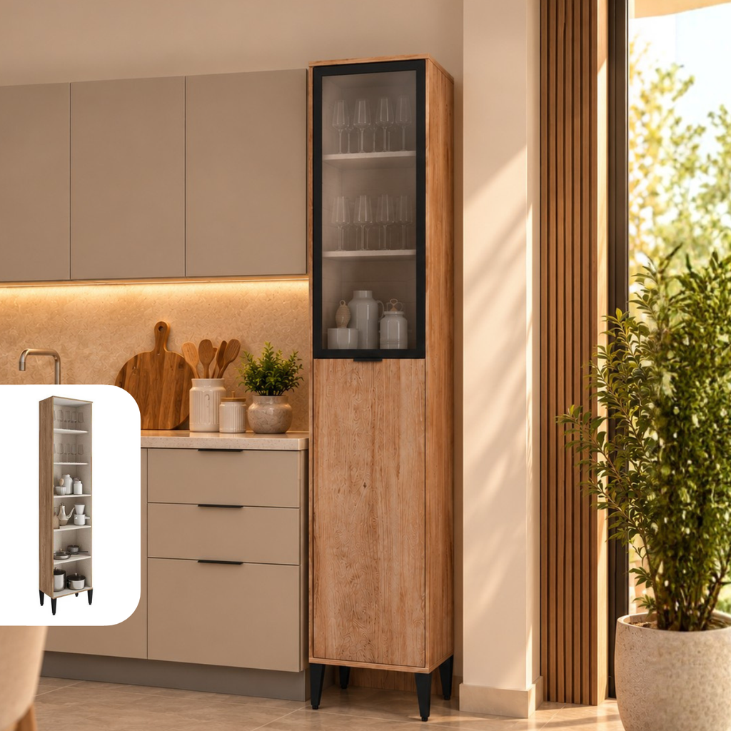 [MULTIUSO CON VIDRIO REF 2509 FREIJO] Multiuso Alpha Vidrio | Freijo